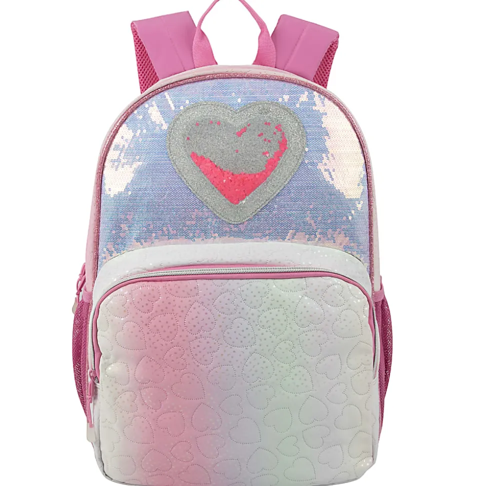 Madison & Dakota Quilted Heart Backpack, Pink