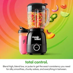 Magic Bullet Full Size Blender Combo, 48 Oz, Matte Black, Total Qty 1