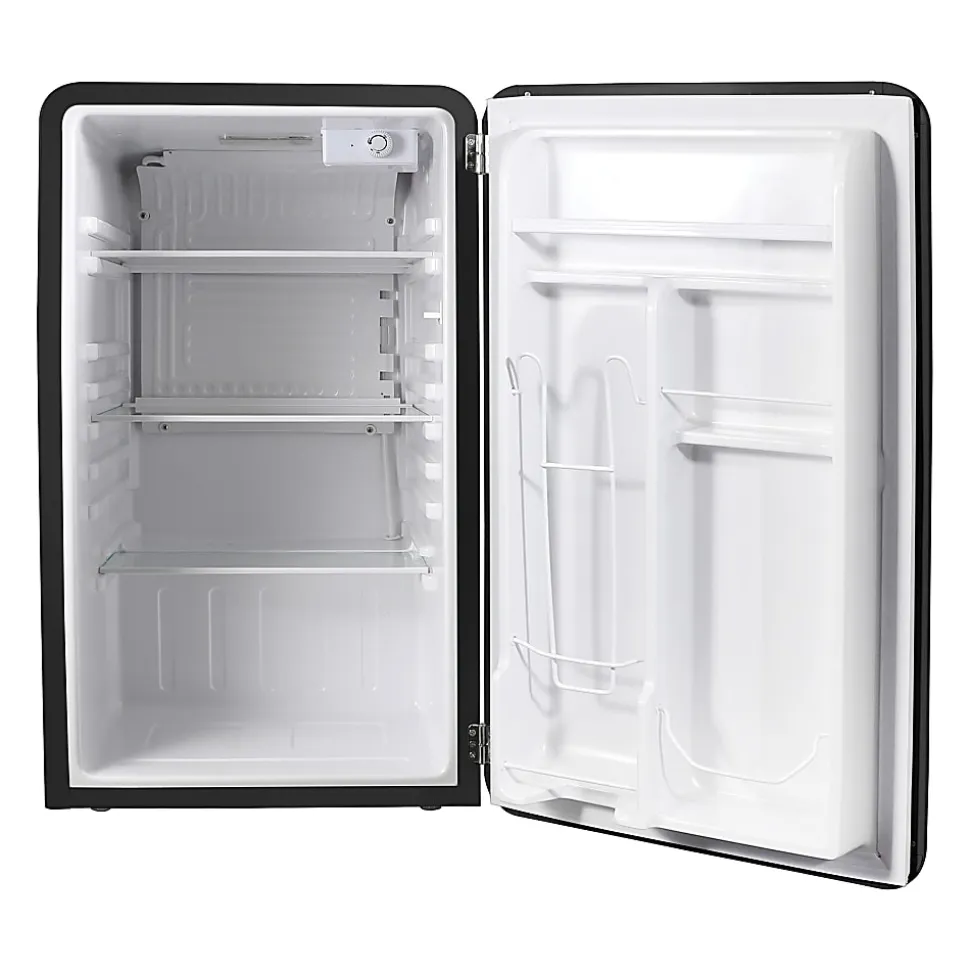 Magic Chef 3.2 Cu. Ft. Retro Mini Fridge With Manual Defrost, Black