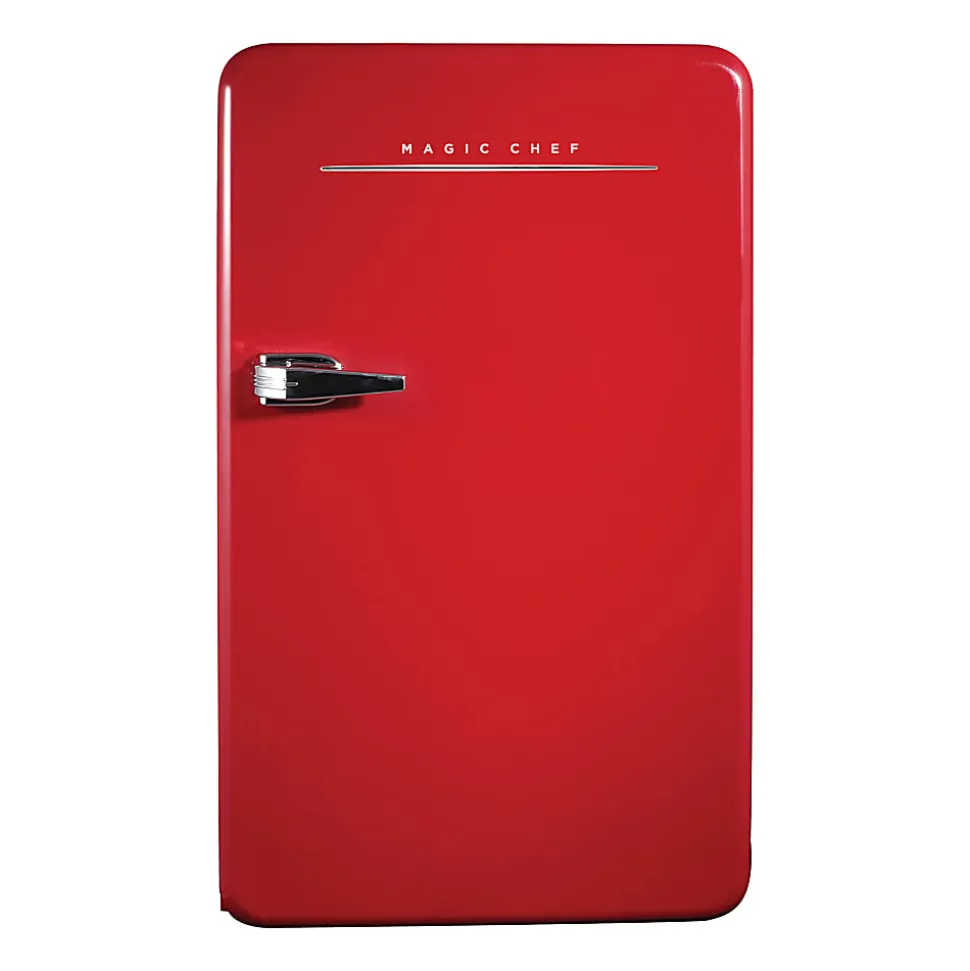 Magic Chef 3.2-Cu. Ft. Retro Mini Fridge With Manual Defrost, Red