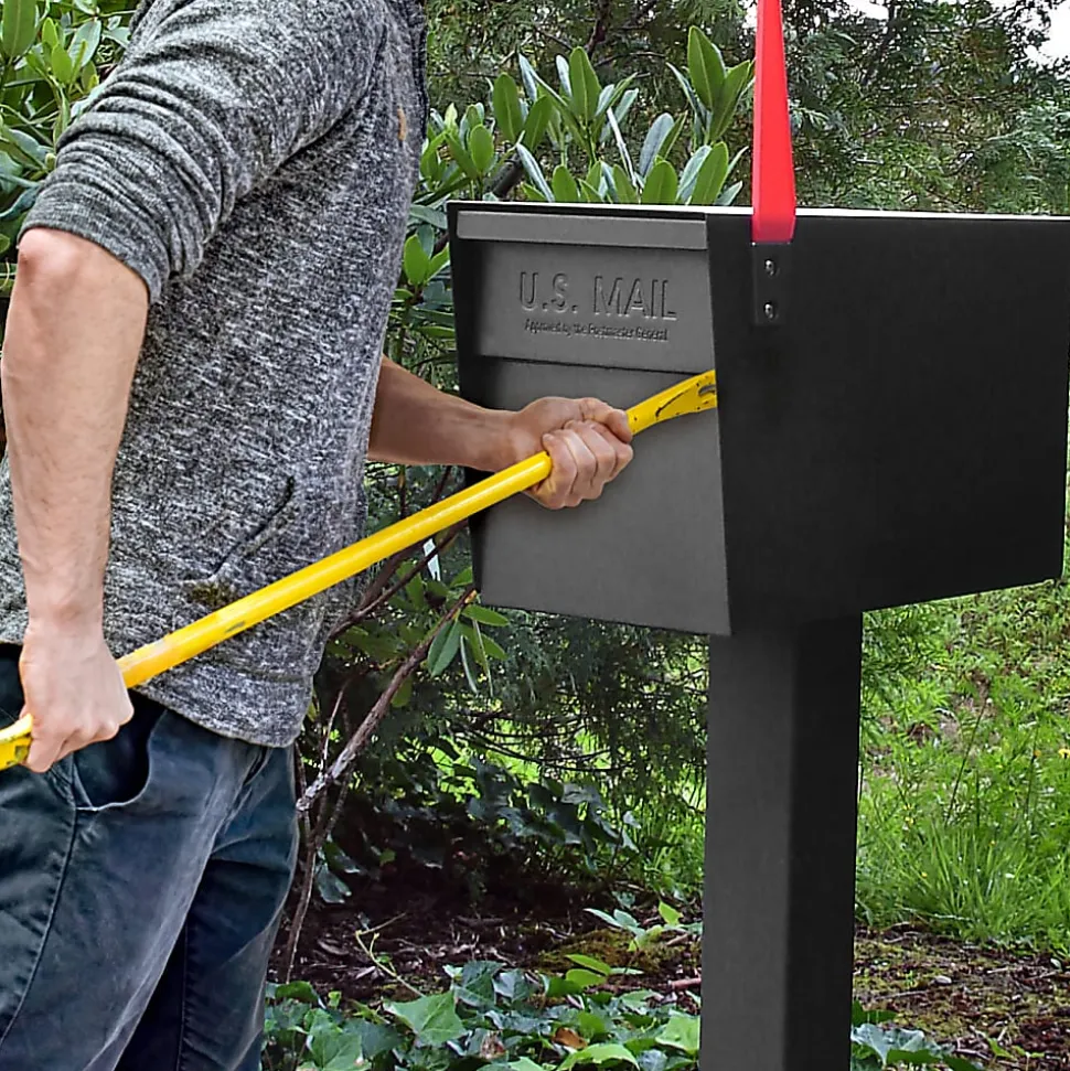 Mail Boss™ Curbside Locking Mailbox, 13 3/4" x 11 1/4" x 21", Black