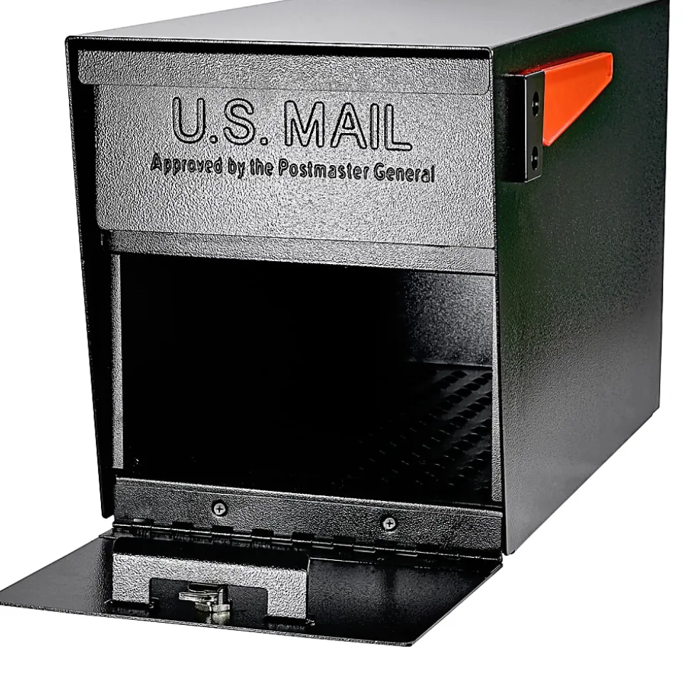 Mail Boss™ Curbside Locking Mailbox, 13 3/4" x 11 1/4" x 21", Black