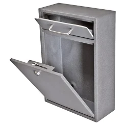 Mail Boss Locking Security Drop Box, 16 1/4"H x 11 1/4"W x 4 3/4"D, Granite