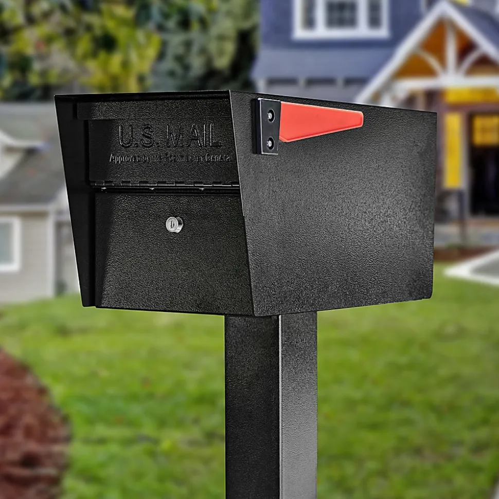 Mail Boss Mail Manager Locking Mailbox, 11 1/4"H x 10 3/4"W x 21"D, Black