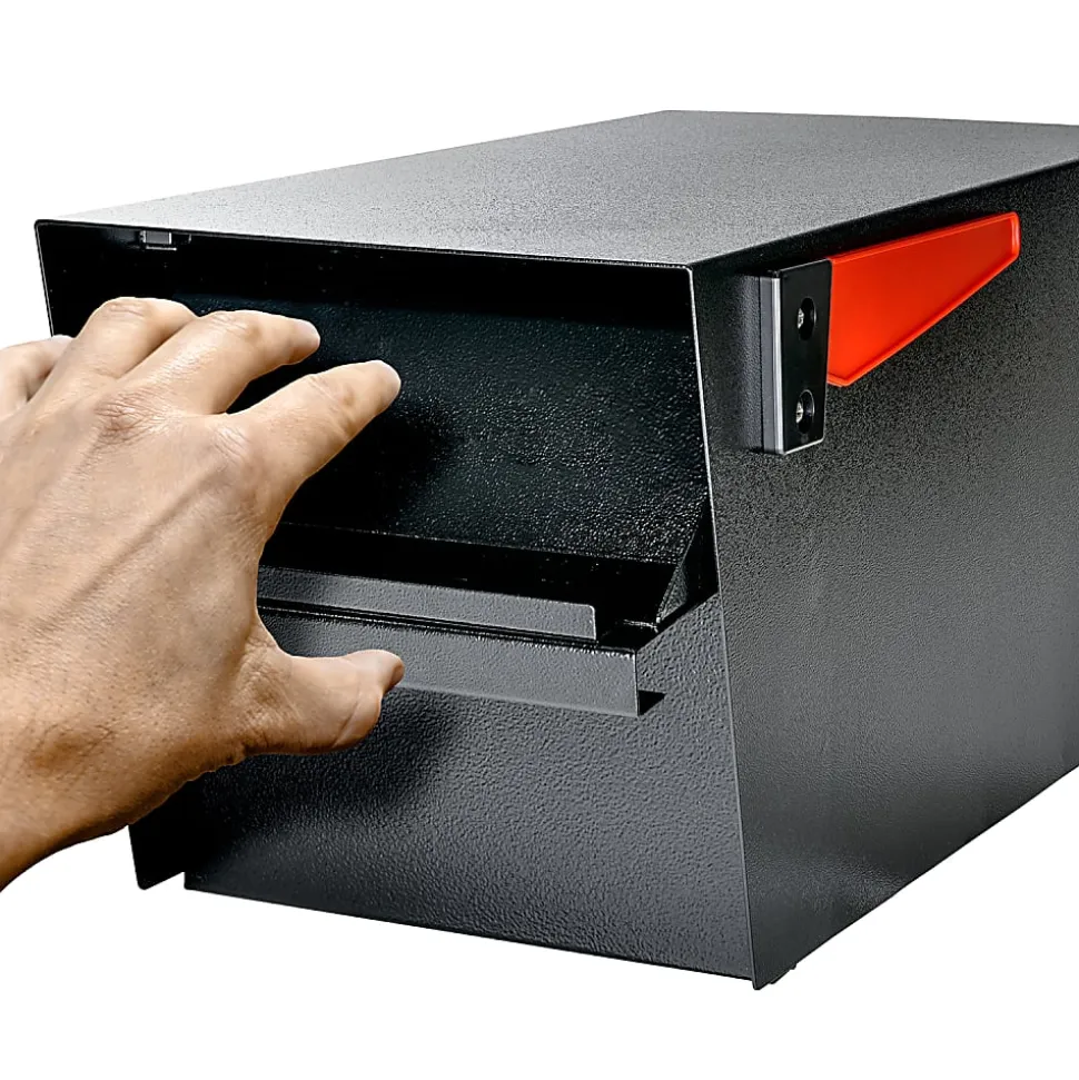 Mail Boss Mail Manager Locking Mailbox, 11 1/4"H x 10 3/4"W x 21"D, Black