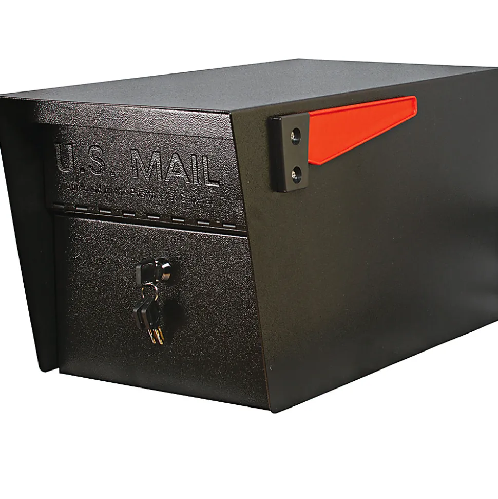 Mail Boss Mail Manager PRO Security Mailbox, 11-1/4"H x 10-3/4"W, 21"D, Black