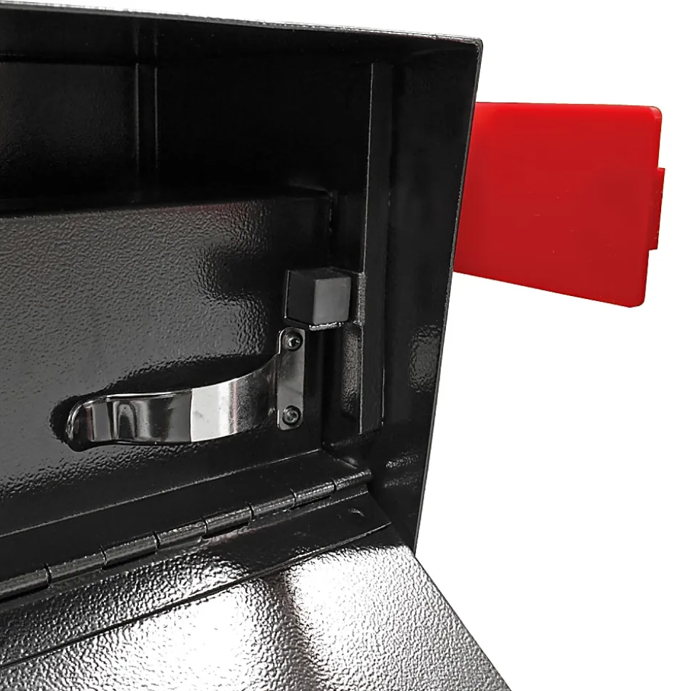 Mail Boss™ Metro Mail Wall Mount Locking Mailbox, 14 3/4"H x 15 2/5"W x 7 1/8"D, Black