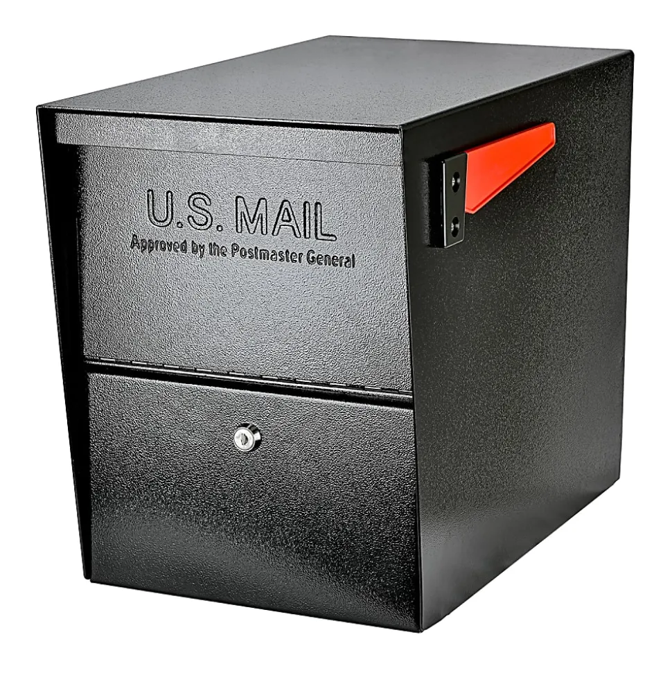 Mail Boss™ Package Master Locking Mailbox, 16 1/2"H x 12"W x 21 1/2"D, Black