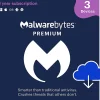 Malwarebytes Premium, For 3 Devices, 1-Year Subscription, For Windows®/Mac/Android, Download