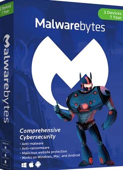 Malwarebytes Premium, 1-Year Subscription, For 3 PC/Mac® Devices, Disc