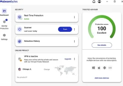 Malwarebytes Standard, Premium Security 5-Device, 1 Year