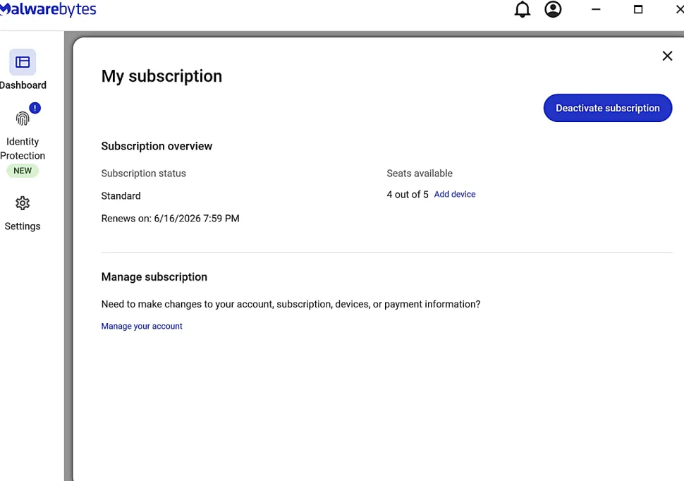 Malwarebytes Standard, Premium Security 3-Device, 1 Year