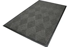 M+A Matting Waterhog Max Diamond Classic Floor Mat, 3'H x 5'W, Gray Ash