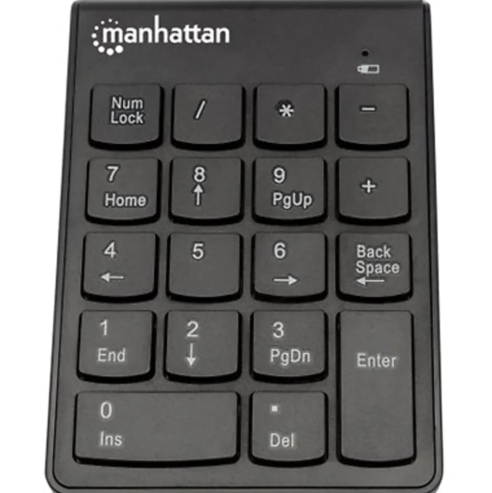 Manhattan 18-Key Numeric Wireless Keypad, Black, 178846