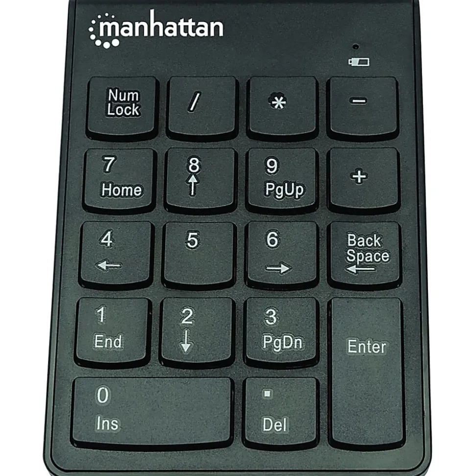 Manhattan 18-Key Numeric Wireless Keypad, Black, 178846