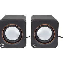 Manhattan 2600 Series Speaker System, Small Size, Big Sound, Two Speakers, Stereo, USB power, Output: 2x 3W, 3.5mm plug - 161435