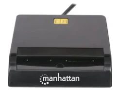 Manhattan USB-A Contact Smart Card Reader, 12 Mbps, Friction type compatible