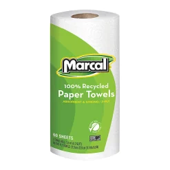 Marcal® Small Steps™ 1-Ply Paper Towels, 100% Recycled, 60 Sheets Per Roll, Pack Of 15 Rolls