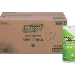 Marcal® Small Steps™ 1-Ply Paper Towels, 100% Recycled, 60 Sheets Per Roll, Pack Of 15 Rolls