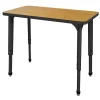 Marco Group Apex™ Series Adjustable Rectangle 36"W Student Desk, Solar Oak/Black