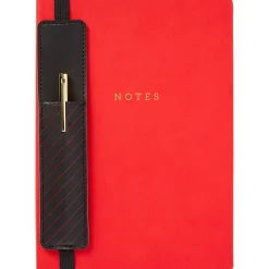 Markings by C.R. GibsonĀ® Leatherette Journal With Pen, 5-1/2" x 8-1/2", College Ruled, 192 Pages, Red