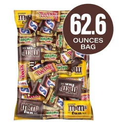 MARS Chocolate Favorites Minis Candy Bars Variety Bag, 62.6 Oz