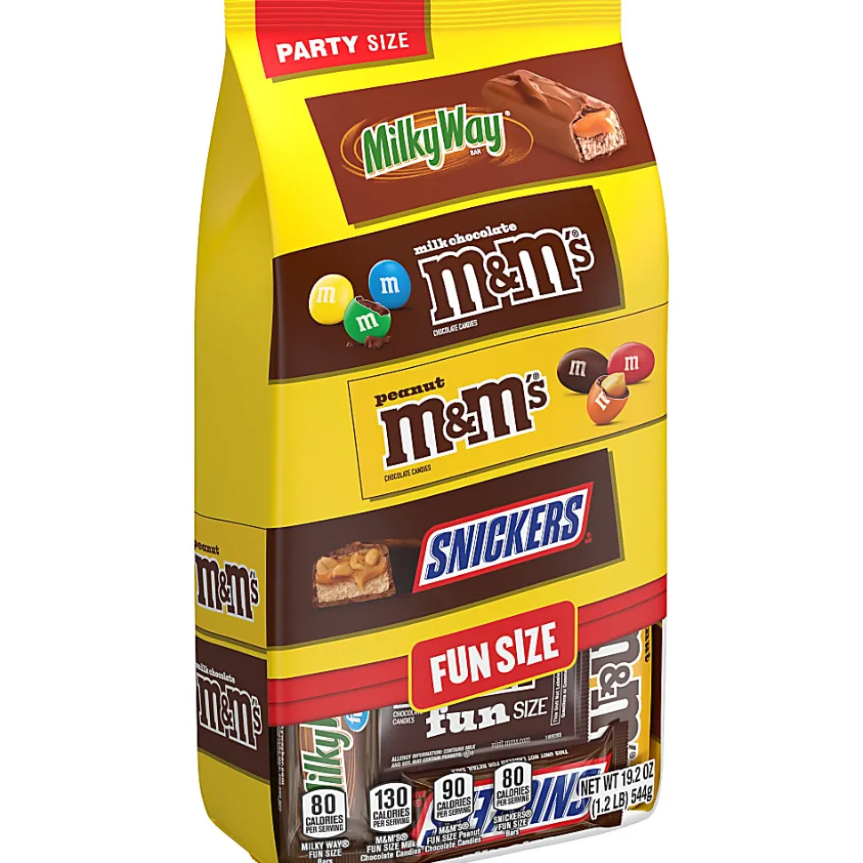 Mars M&M's, Snickers & Milky Way Fun Size Chocolate Candy Variety Pack, 19.2 Oz Bulk Bag