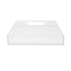 Martha Stewart Brody Acrylic Letter Tray Office Desktop Organizer With Handles, 1-1/2