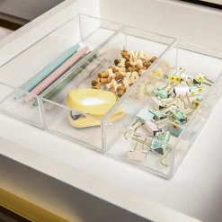 Martha Stewart Brody Stack & Slide Plastic Tray Office Desktop Organizers, 2
