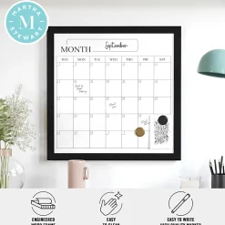 Martha Stewart Everette Magnetic Monthly Calendar Dry-Erase Board, 18