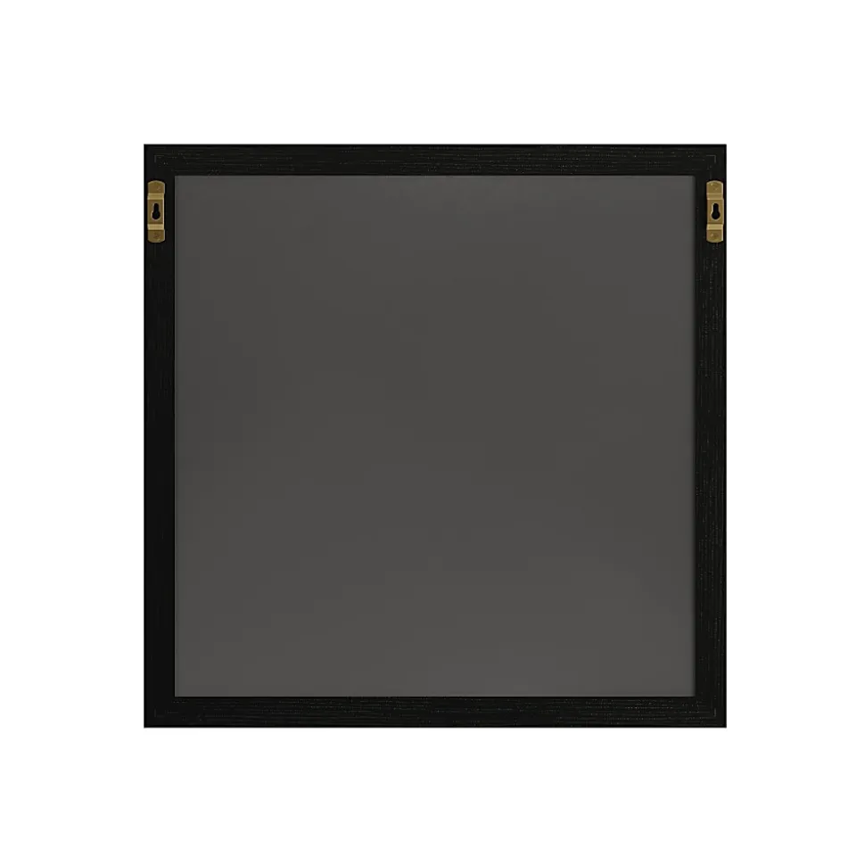 Martha Stewart Everette Magnetic Monthly Calendar Dry-Erase Board, 18" x 18", Black Wood Grain