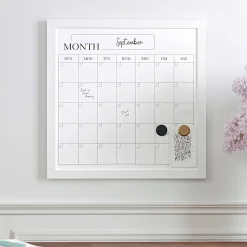 Martha Stewart Everette Magnetic Monthly Calendar Dry-Erase Board, 18
