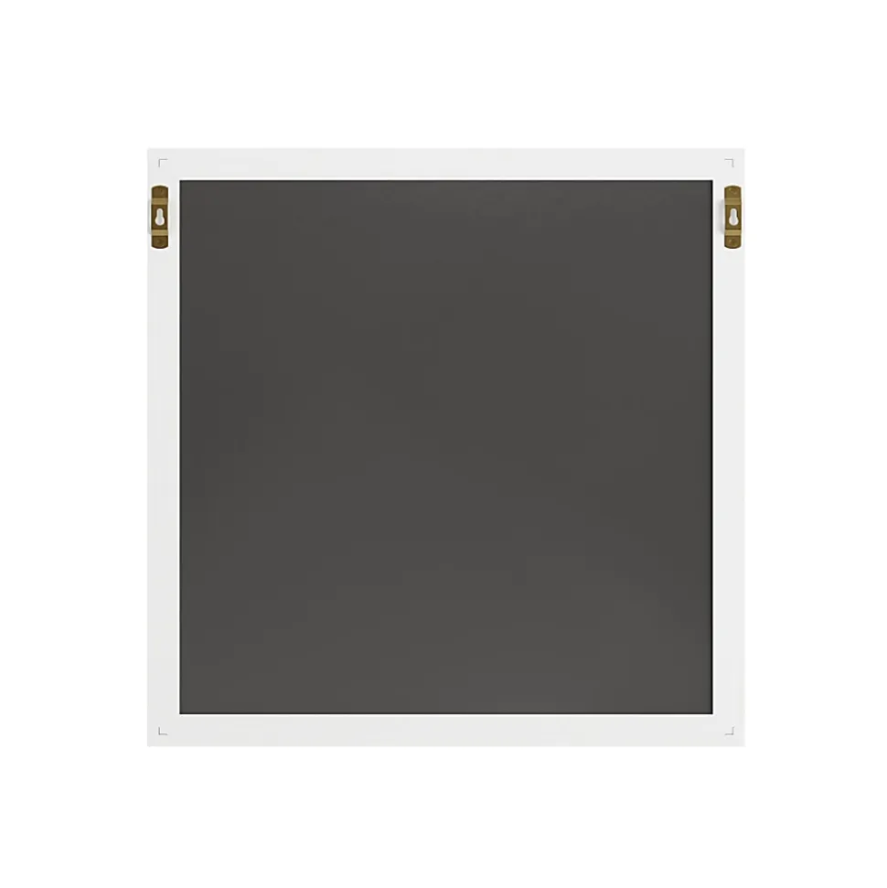 Martha Stewart Everette Magnetic Monthly Calendar Dry-Erase Board, 18" x 18", White Wood Grain
