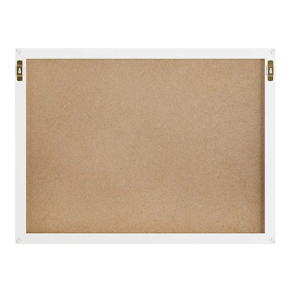 Martha Stewart Everette Magnetic Dry-Erase Monthly Calendar And Cork Board Combo, 18" x 24", White Woodgrain