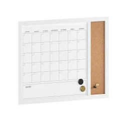 Martha Stewart Everette Magnetic Dry-Erase Monthly Calendar And Cork Board Combo, 18