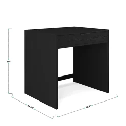 Martha Stewart Kayden Home Office Modular Single-Drawer Desk with Dual 3 Drawer File Cabinets, Black