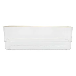 Martha Stewart Kerry Plastic Stackable Office Desk Drawer Organizers, 2
