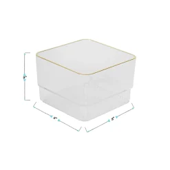 Martha Stewart Kerry Plastic Stackable Office Desk Drawer Organizers, 2