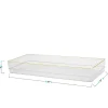 Martha Stewart Kerry Plastic Stackable Office Desk Drawer Organizers, 2"H x 6"W x 15"D, Clear/Gold Trim, Pack Of 2 Organizers