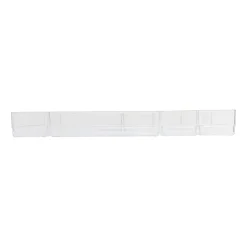 Martha Stewart Kerry Plastic Stackable Office Desk Drawer 8-Piece Organizer Set, Clear/Gold Trim