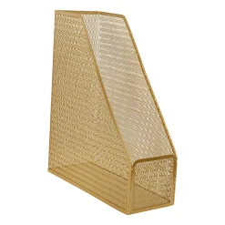 Martha Stewart Ryder Mesh Metal Single-Slot Magazine File Holder Desktop Organizer, 11-1/2