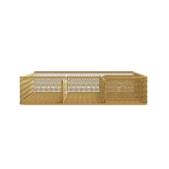 Martha Stewart Ryder Mesh Metal 6-Compartment Larger Desk Drawer Organizer, 2-1/4