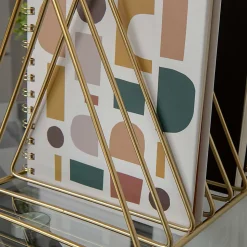 Martha Stewart Ryder Mesh Metal 9-Slot Triangle Magazine File Holder, 7