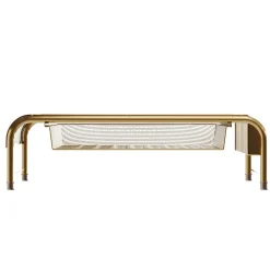 Martha Stewart Ryder Mesh Metal Desktop Monitor Stand Riser With Organizer Drawer And Side Storage, 6-1/2