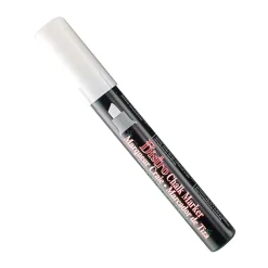 Marvy Uchida Chisel Tip Chalk Marker, White, Pack of 12