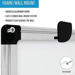 MasterVision® Cork/Non-Magnetic Melamine Dry-Erase Whiteboard Combination Board, 36