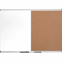 MasterVision® Cork/Non-Magnetic Melamine Dry-Erase Whiteboard Combination Board, 36
