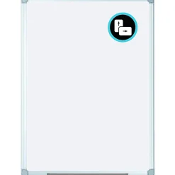 MasterVision® Earth Silver Easy Clean™ Non-Magnetic Melamine Dry-Erase Whiteboard, 48