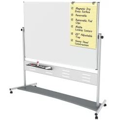 MasterVision® Gold Ultra™ Evolution Revolver Magnetic Mobile Dry-Erase Whiteboard Easel, 70