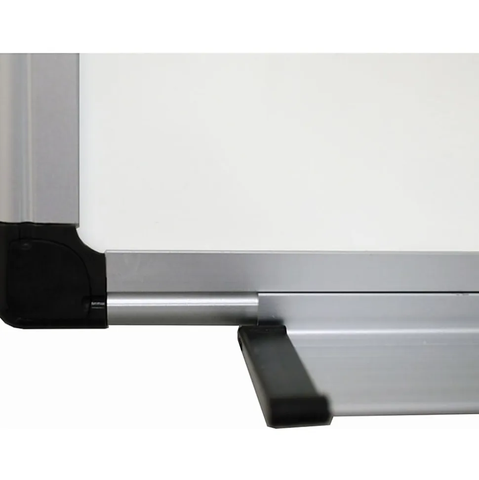 MasterVision® Maya Platinum Pure Magnetic Dry-Erase Whiteboard, 48" x 72", Aluminum Frame With Silver Finish